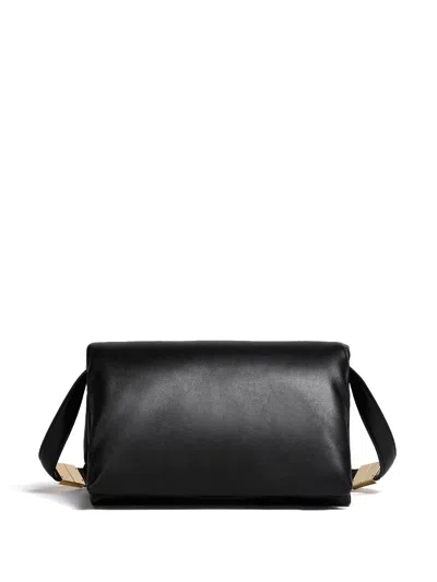 Marni Black Leather Mini Prisma Pouch