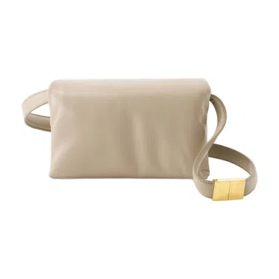 Marni Hobo Small Prisma Bag  Leather Beige In Nude