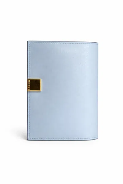 Marni Prisma Folded Leather Wallet - Smoke Blue
