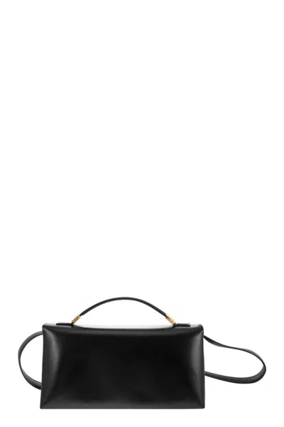 Marni Prisma Leather Handbag In Black