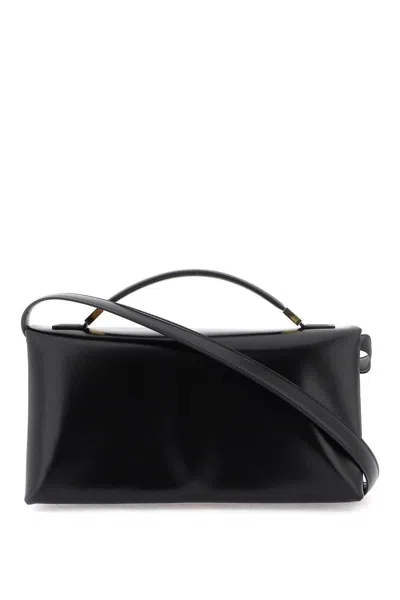 Marni Prisma Leather Handbag In Black