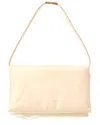 Marni Women Ivory Leather Prisma Shoulder Bag In Beige