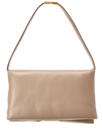 Marni Prisma Leather Shoulder Bag In Brown