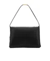 Marni Large Black Calsfkin Prisma Bag In Black