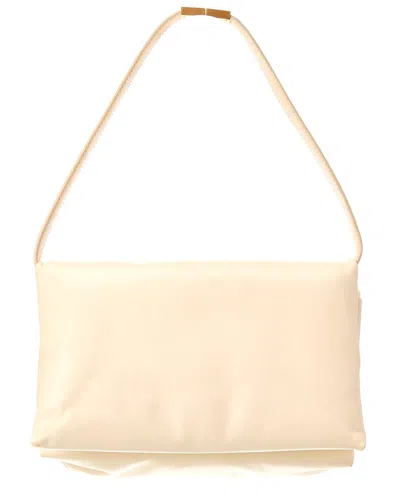 Marni Prisma Leather Shoulder Bag In White