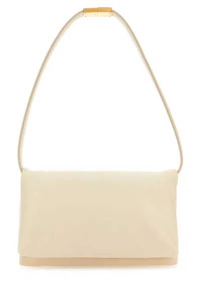 Marni Prisma Mini Leather Shoulder Handbag In Neutral