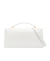Marni Leather Tote Bag With Prisma Logo In White