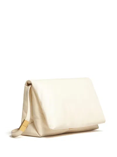 Marni Prisma Puffball Leather Shoulder Bag - Ivory In Neutral