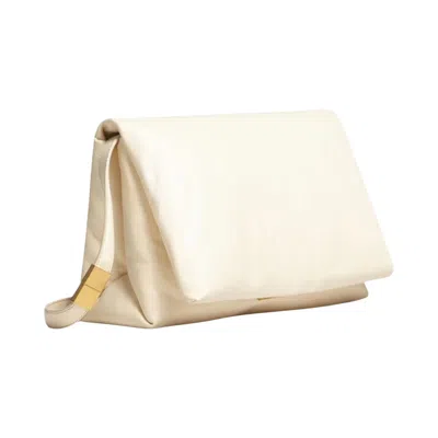 Pre-owned Marni Prisma Puffball Leather Shoulder Bag 'ivory' | Cream | Men's Size Onesize