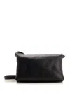 Marni Prisma Small Leather Shoulder Bag In Black