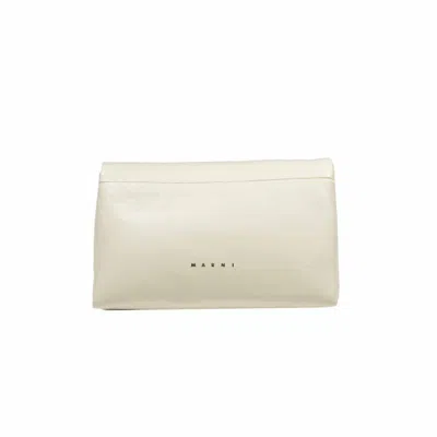 Marni Prisma Shoulder Bag In Natural White Leather