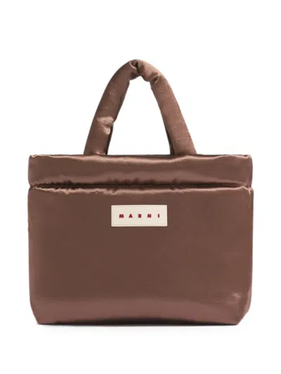 Marni Puff East/west ハンドバッグ In ブラウン
