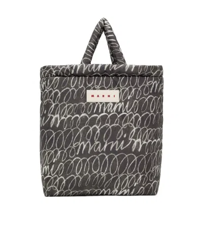 Marni Puff Tote Bag In Black