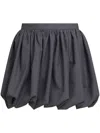 Marni Gray Wool Balloon Miniskirt In Grey