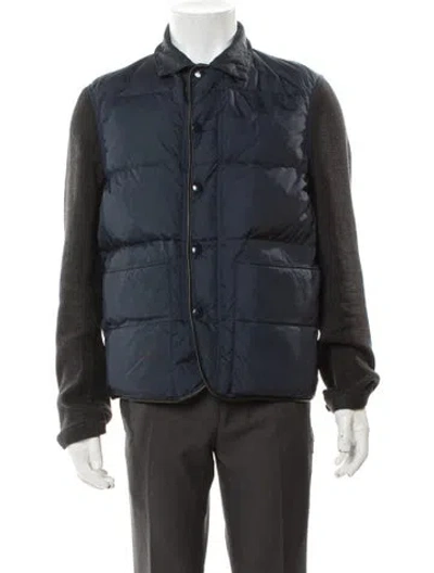 Pre-owned Marni Puffer Coat In Blue