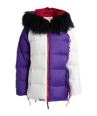 Marni Puffer Jackets In White