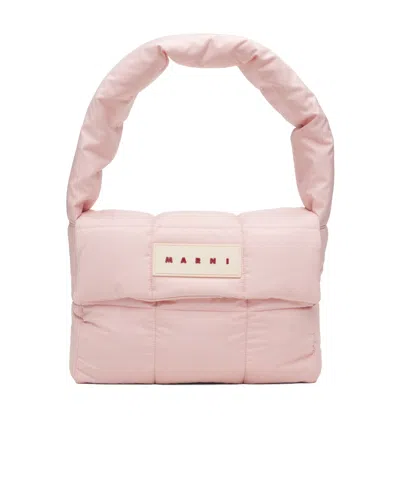 Marni Puff-quilted Tote Bag In Yellow