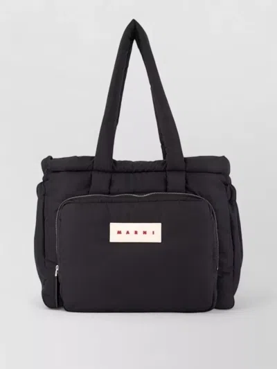 Marni Puffy Shopper Shoulder Bag Synthetic In Grey