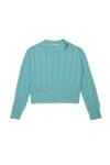 Marni Logo-embroidered Sweater In Green