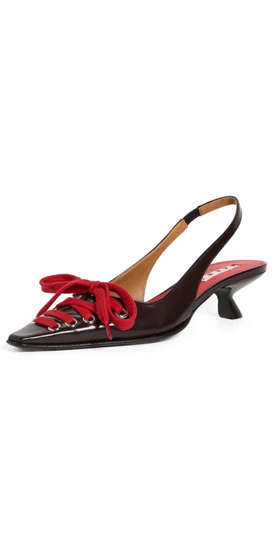 Marni Pump Shoes Dark Tobacco