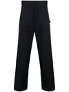 Marni Straight-leg Wool Trousers In Black