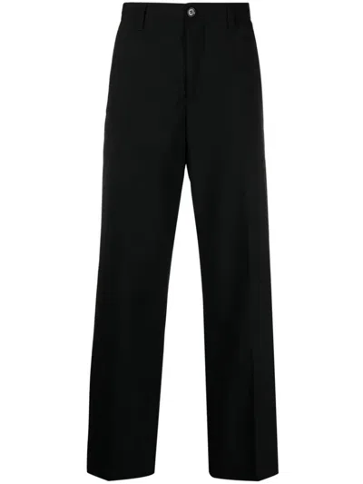 Marni Tropical Straight-leg Tailored Trousers In Black