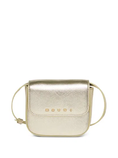 Marni Kids' Punk Metallic-effect Shoulder Bag In Gold