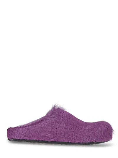 Marni Purple Calf Hair Sandals