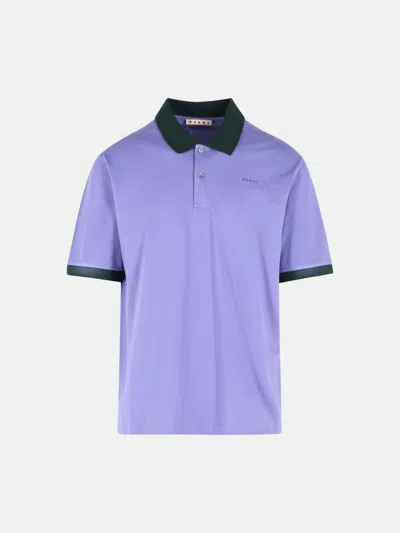 Marni Purple Cotton Polo Shirt