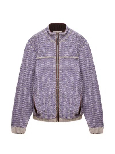 Marni Purple Cotton-wool Knit Jacket