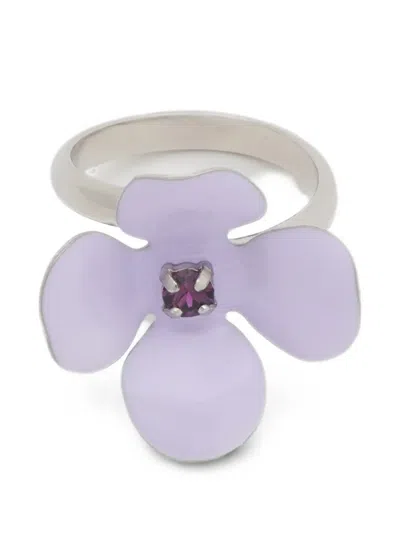 Marni Purple Enamel Daisy Ring