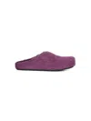 Marni Ponyskin Flat Mules In Purple
