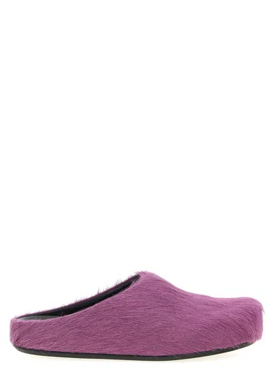 MARNI PURPLE SLIP ON SLIDES