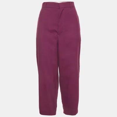 Pre-owned Marni Purple Virgin Wool Regular Fit Pants M