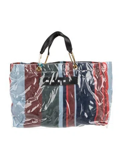 Pre-owned Marni Pvc Tote In Blue