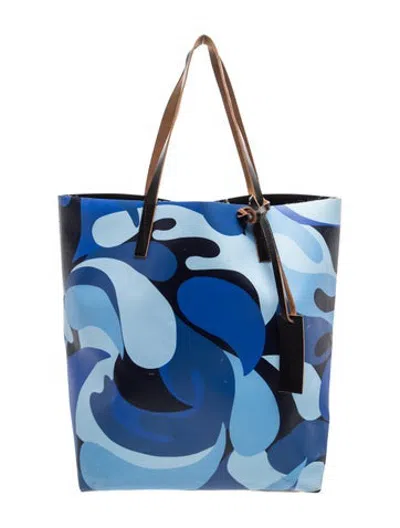 Pre-owned Marni Pvc Tote In Blue