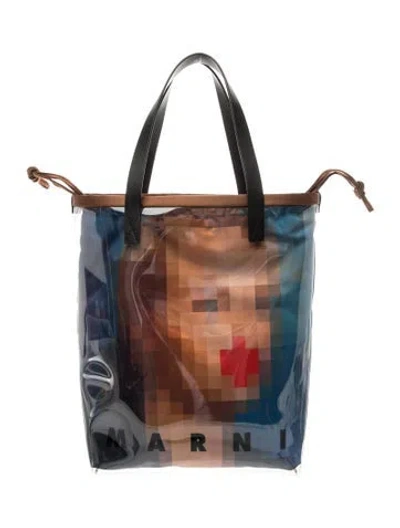 Pre-owned Marni Pvc Tote In Clear