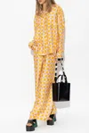 Marni Check Fields Silk Pajama Trousers In Orange