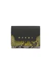 Marni Python-print Wallet In Black
