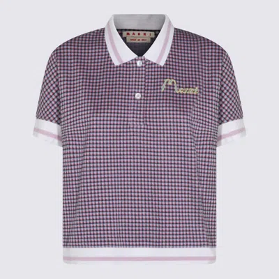 Marni Short-sleeved Polo Shirt In Purple