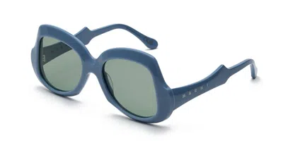 Marni Quelyfish Blue/grey D3b Men's Sunglasses Blue Size 54 In Bluish Grey