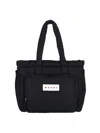 Marni Quilted Black Tote Bag With Dual Handles In Black