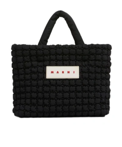 Marni Quilted Mini Bag In Black