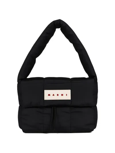 Marni Quilted Tote Bag In Black
