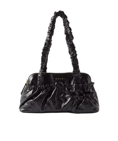 Marni Quilted Tote Bag In White