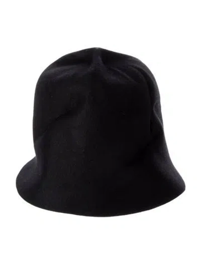 Pre-owned Marni Rabbit Fur Cloche Hat In Black