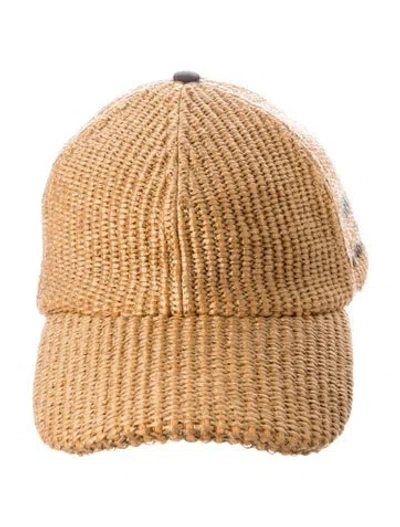 Pre-owned Marni Raffia Baseball Cap In Brown
