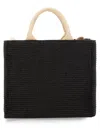 Marni Raffia Effect Fabric Small Tote Bag
