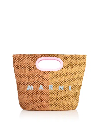 Marni Raffia Handbag In Neutral