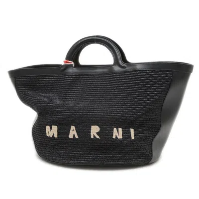 Pre-owned Marni Raffia Leather Tote Bag ()